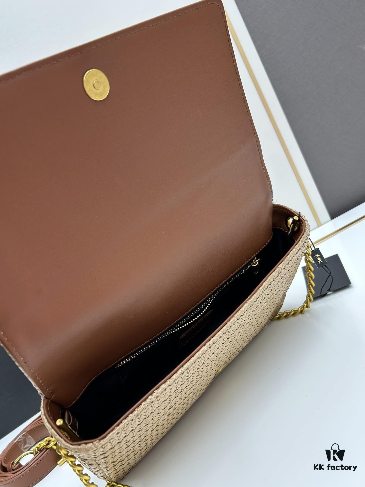 Hot YSL New Raffia Woven Tassel Bag! Summer Beach Joy