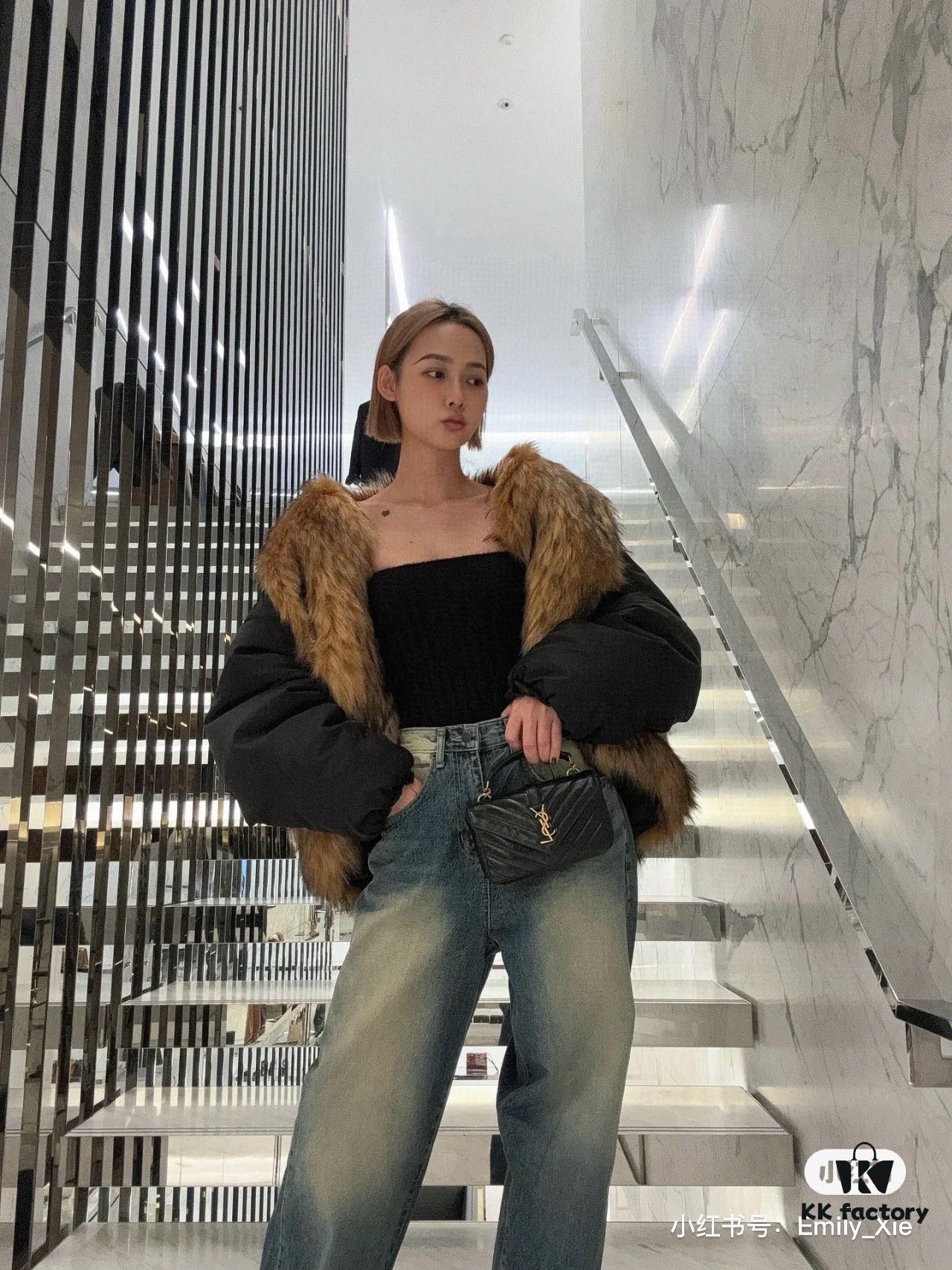 New Arrival YSL Mini College Messenger Bag in Waxed Calfskin - Style No. 6126