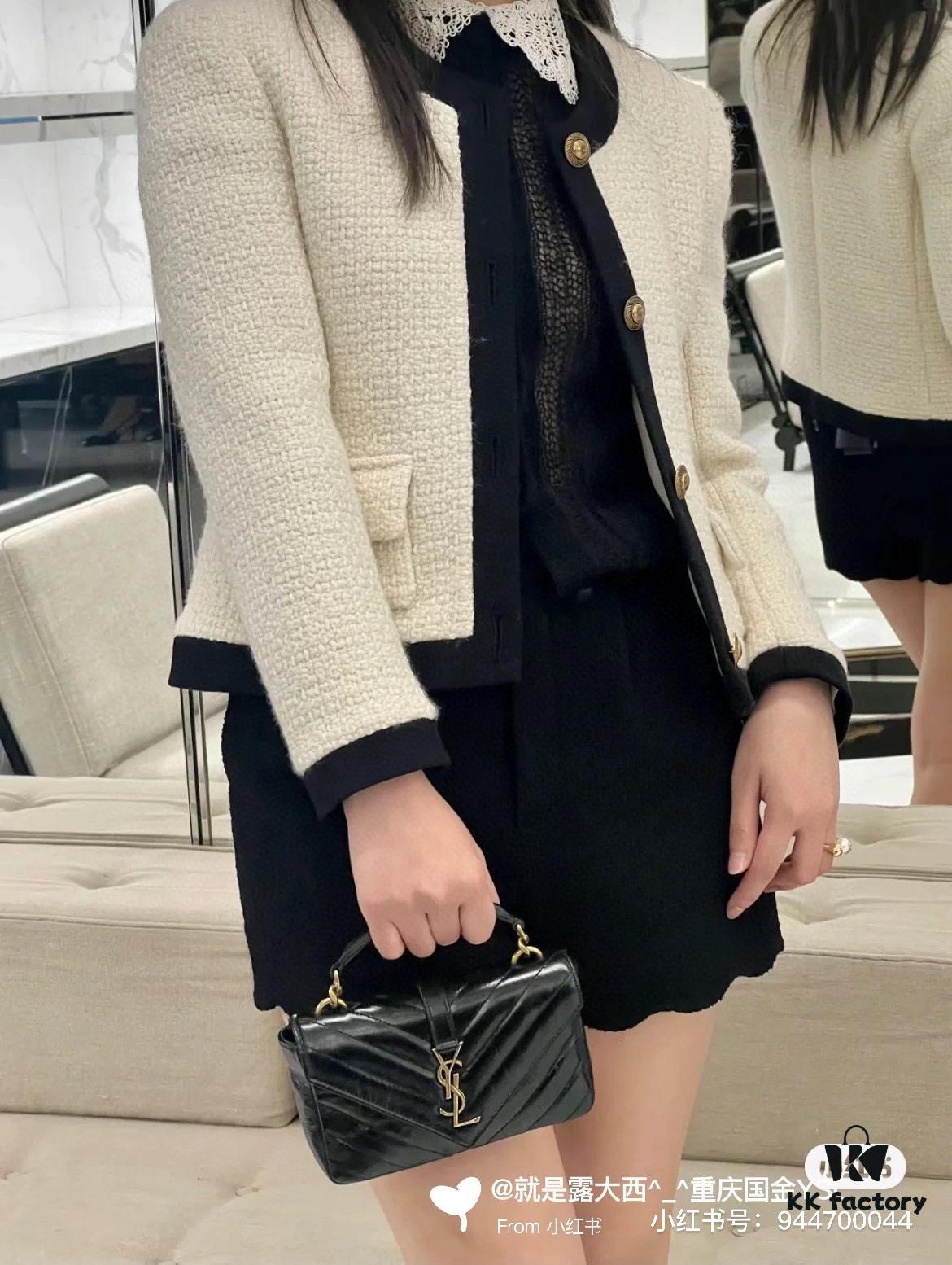 New Arrival YSL Mini College Messenger Bag in Waxed Calfskin - Style No. 6126