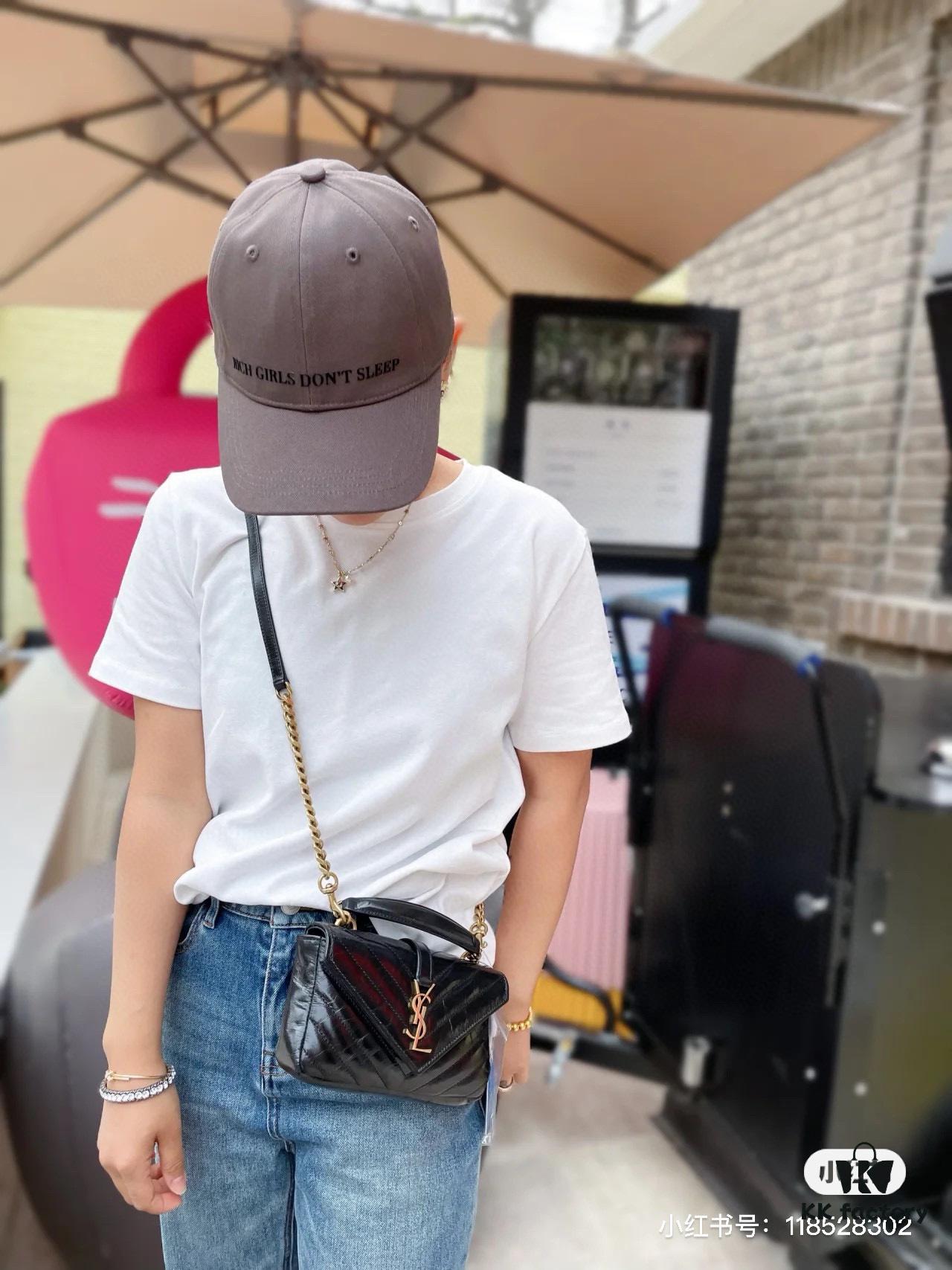 New Arrival YSL Mini College Messenger Bag in Waxed Calfskin - Style No. 6126