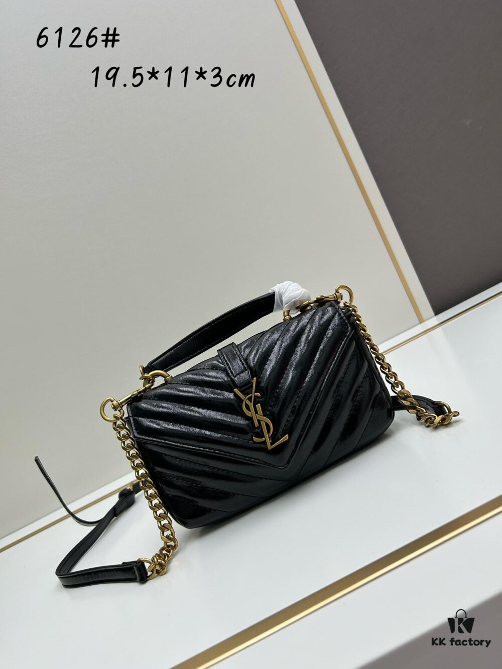 New Arrival YSL Saint Laurent Mini College Messenger Bag in Waxed Calfskin - Style No. 6126