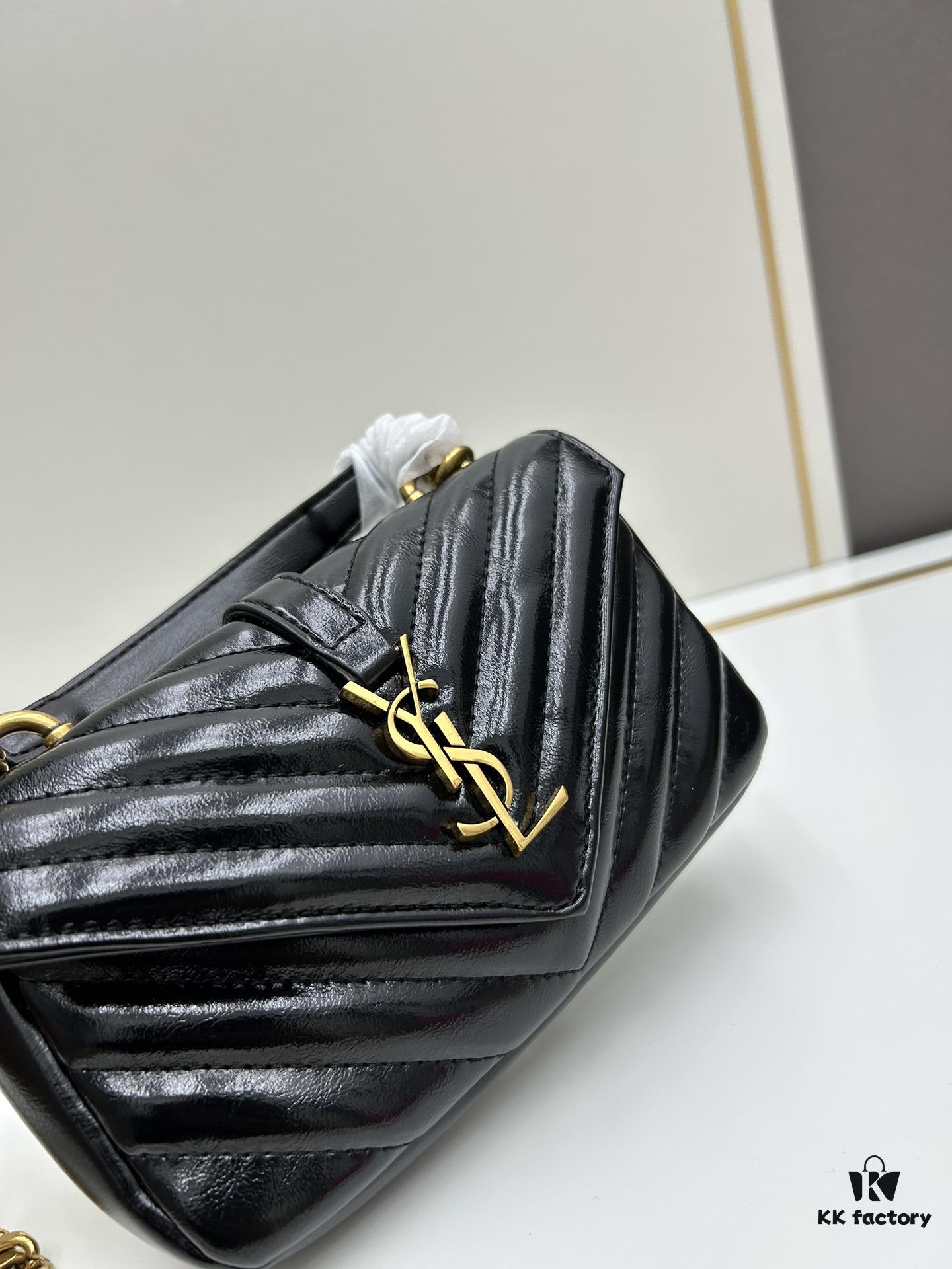 New Arrival YSL Mini College Sling Bag in Wax-Calf Leather