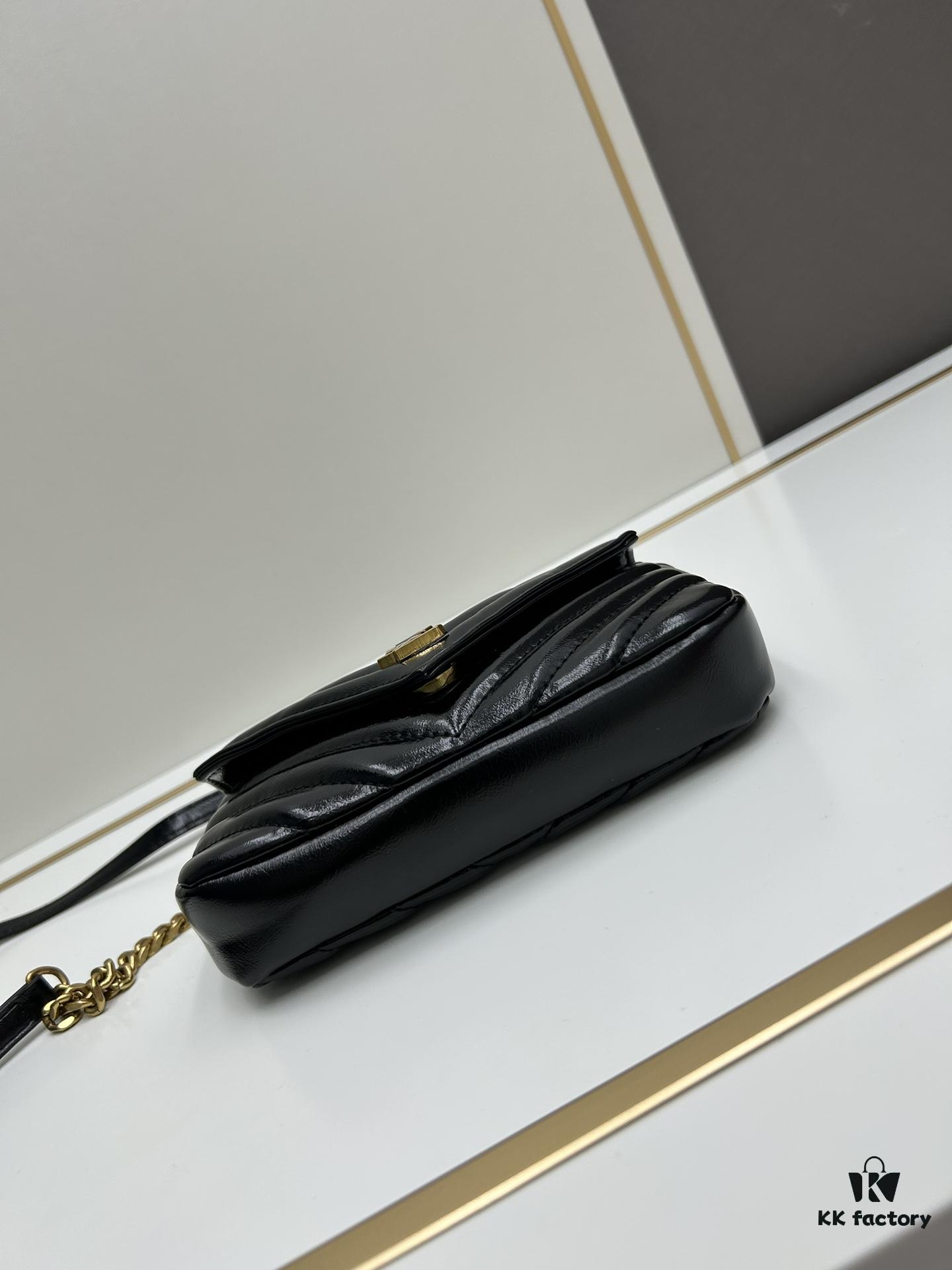 New Arrival YSL Mini College Sling Bag in Wax-Calf Leather