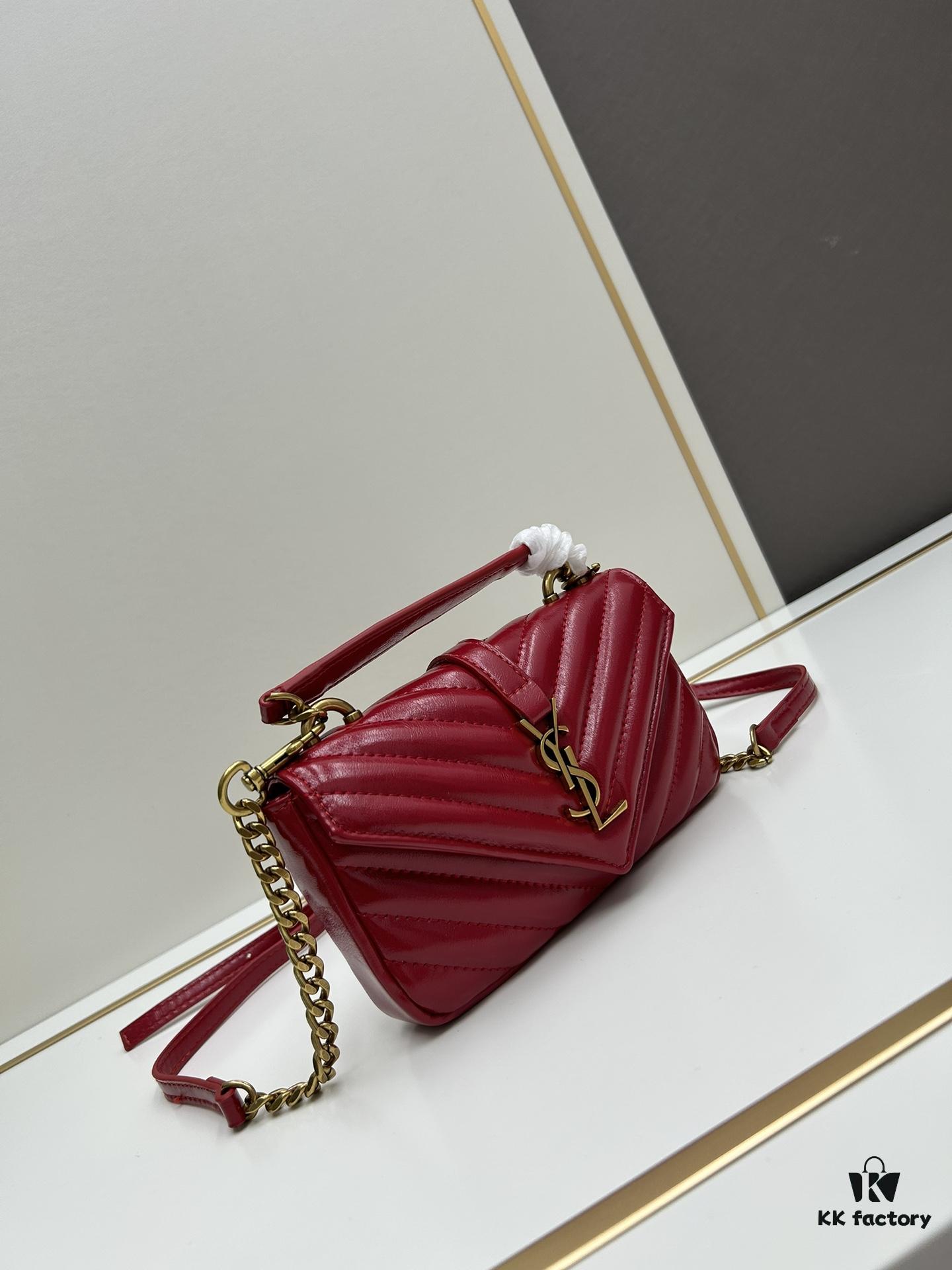 New Arrival YSL Mini College Messenger Bag in Waxed Calfskin - Style No. 6126