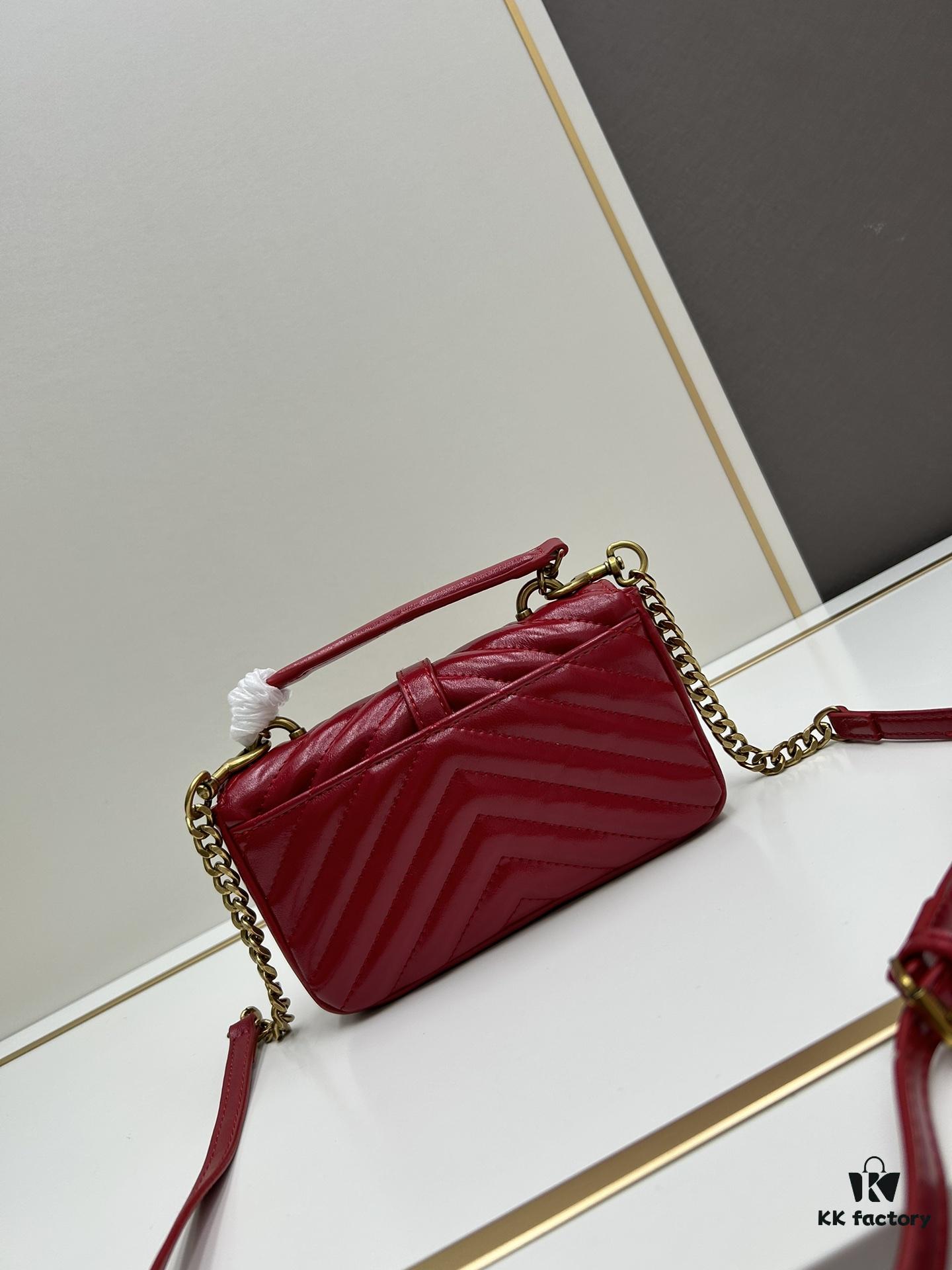 New Arrival YSL Mini College Messenger Bag in Waxed Calfskin - Style No. 6126