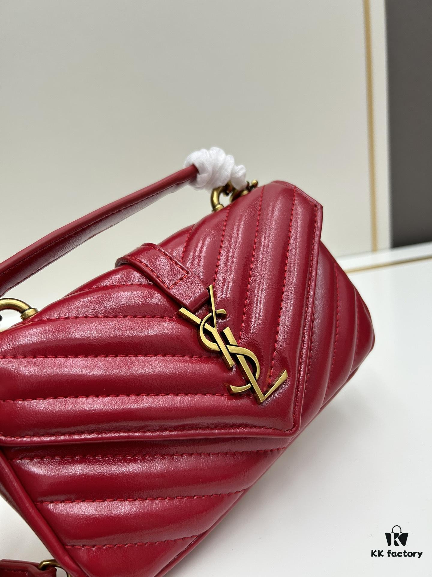 New Arrival YSL Mini College Messenger Bag in Waxed Calfskin - Style No. 6126