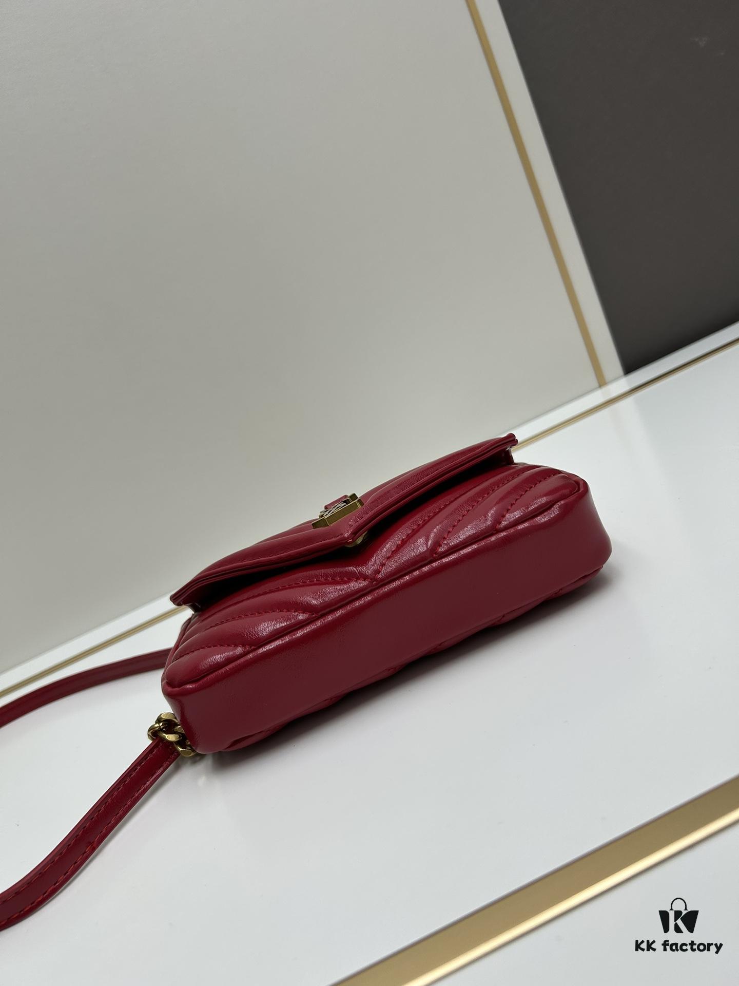 New Arrival YSL Mini College Messenger Bag in Waxed Calfskin - Style No. 6126