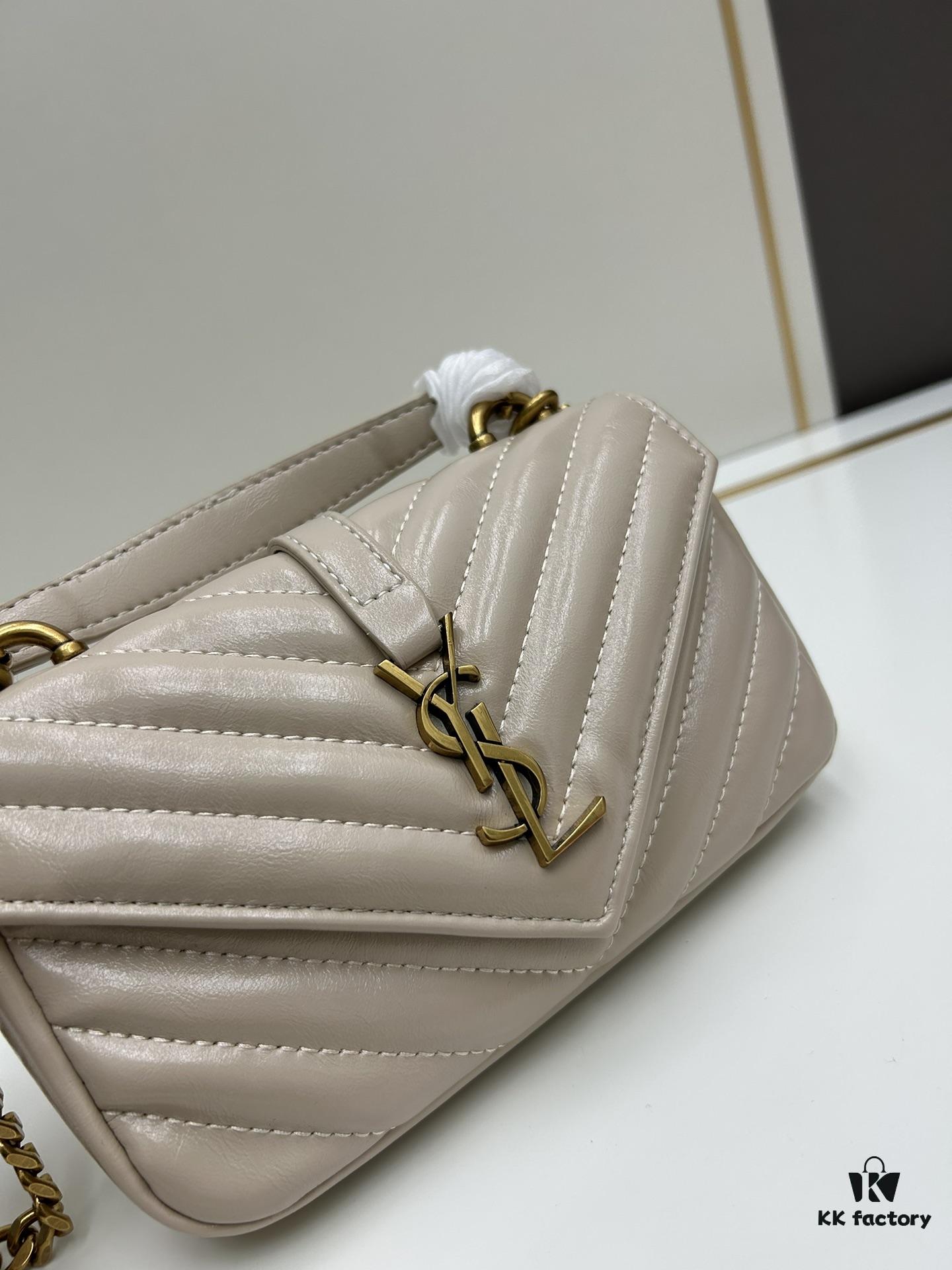 YSL Mini College Messenger Bag in Oiled Wax Leather - Style No. 6126