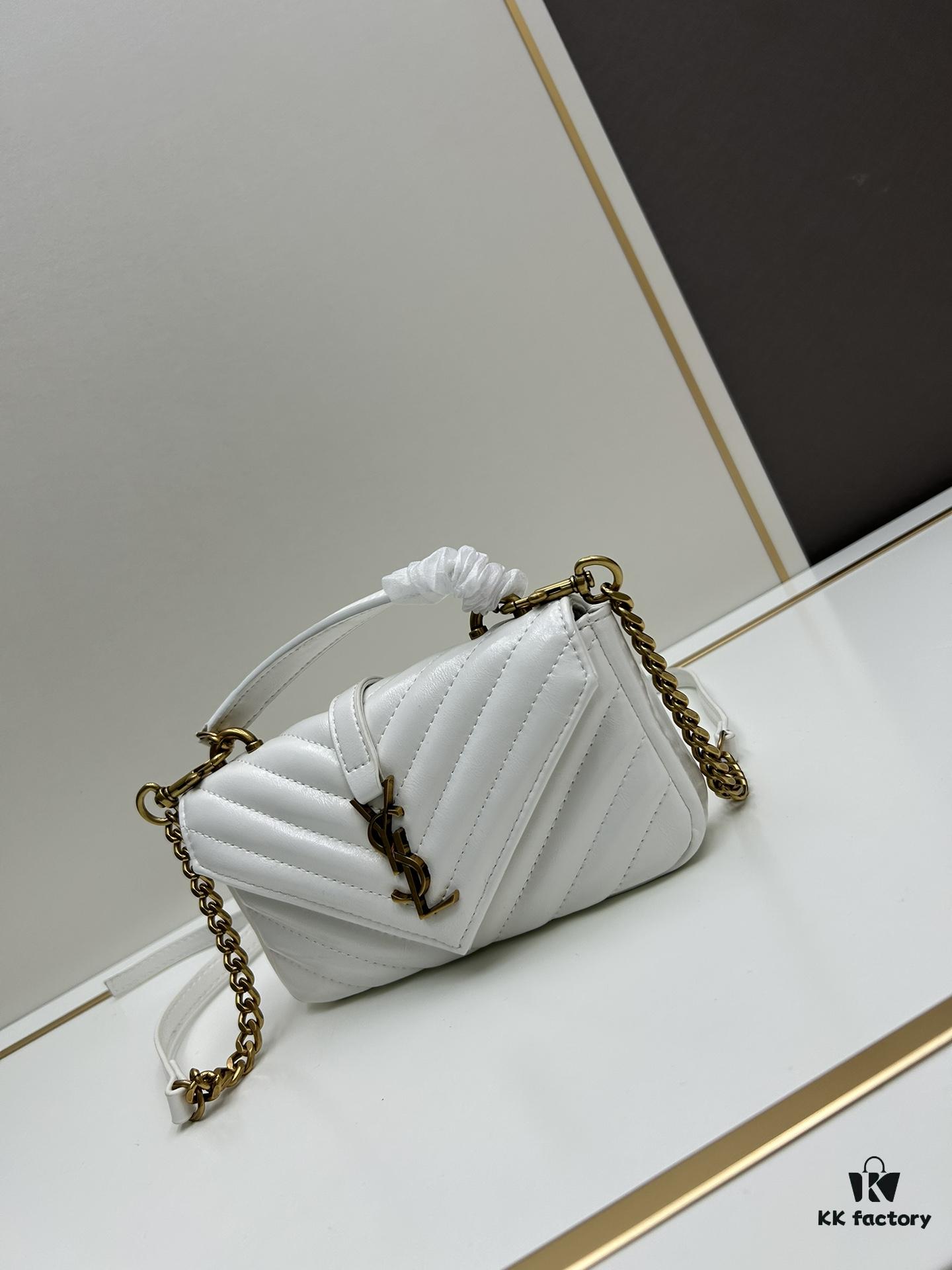 New Arrival YSL Mini College Messenger Bag in Waxed Calfskin - Style No. 6126