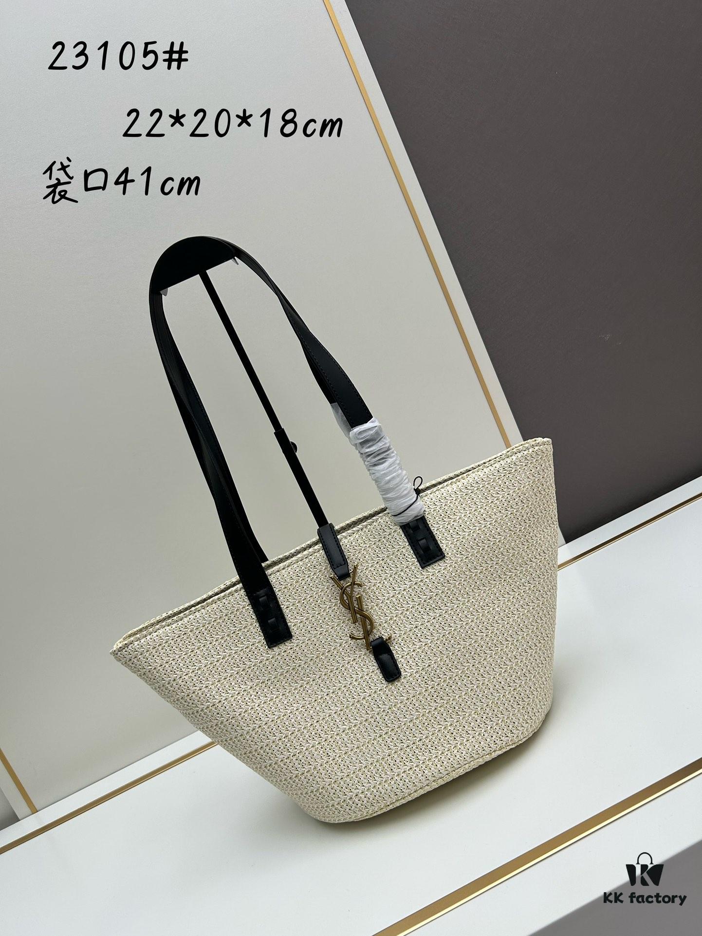 New Arrival YSL Saint Laurent Rattan Tote Shopping Bag