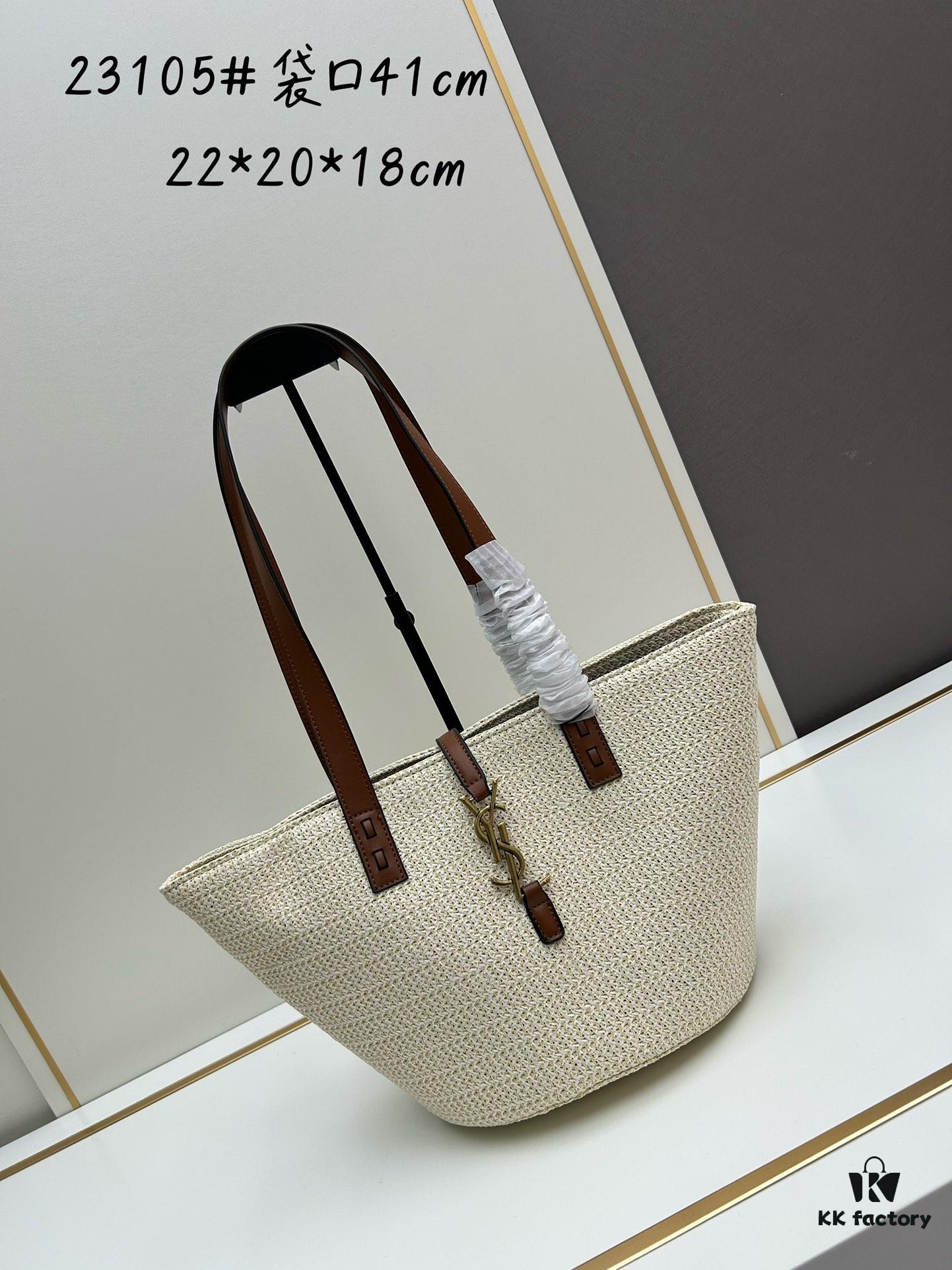New Arrival YSL Saint Laurent Rattan Tote Shopping Bag