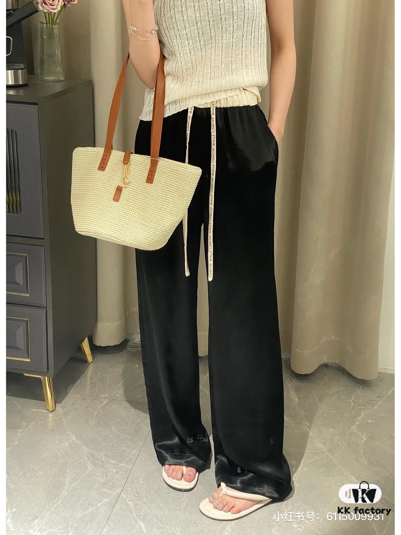 New Arrival YSL Saint Laurent Rattan Tote Shopping Bag