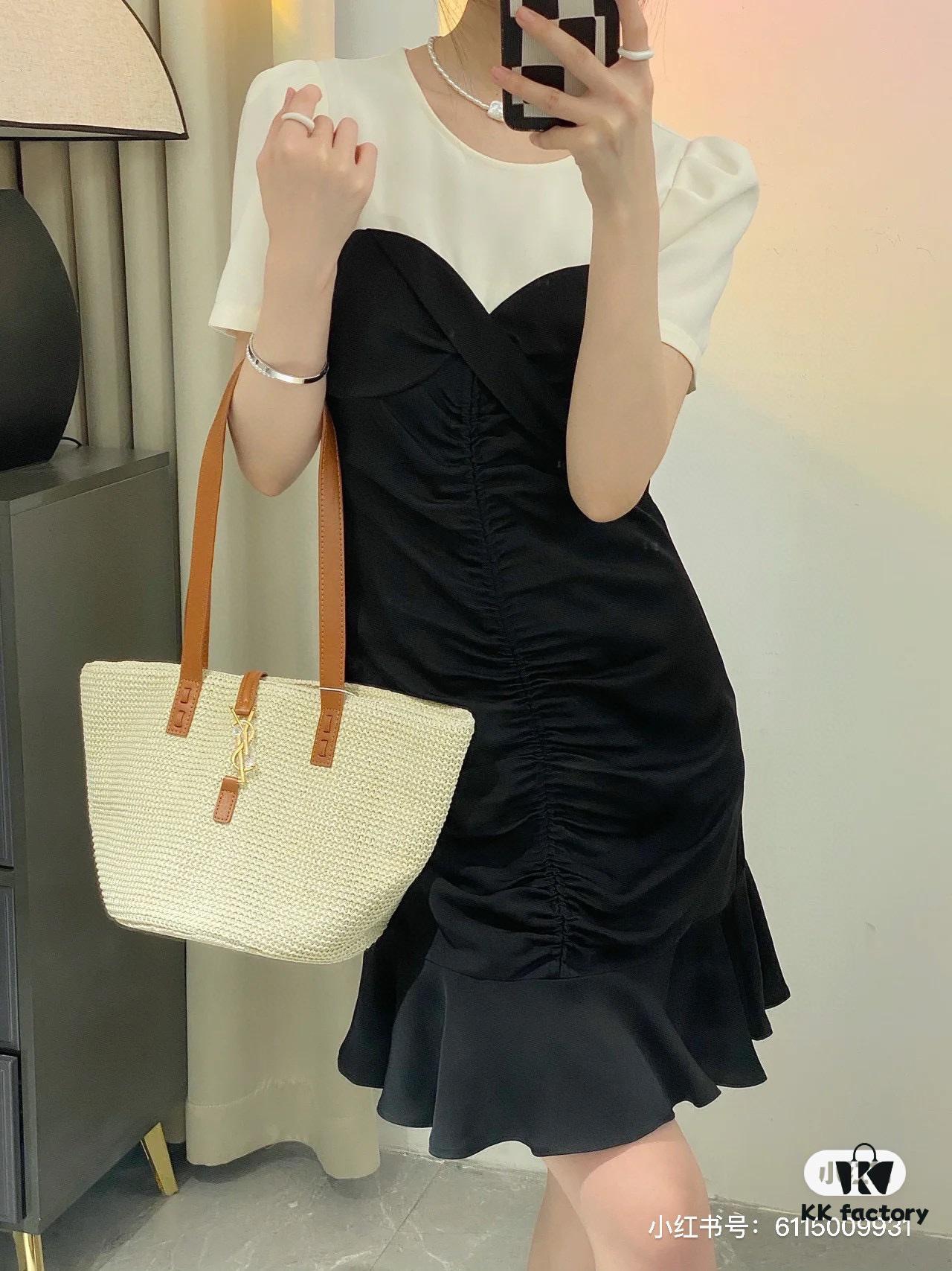 New Arrival YSL Saint Laurent Rattan Tote Shopping Bag