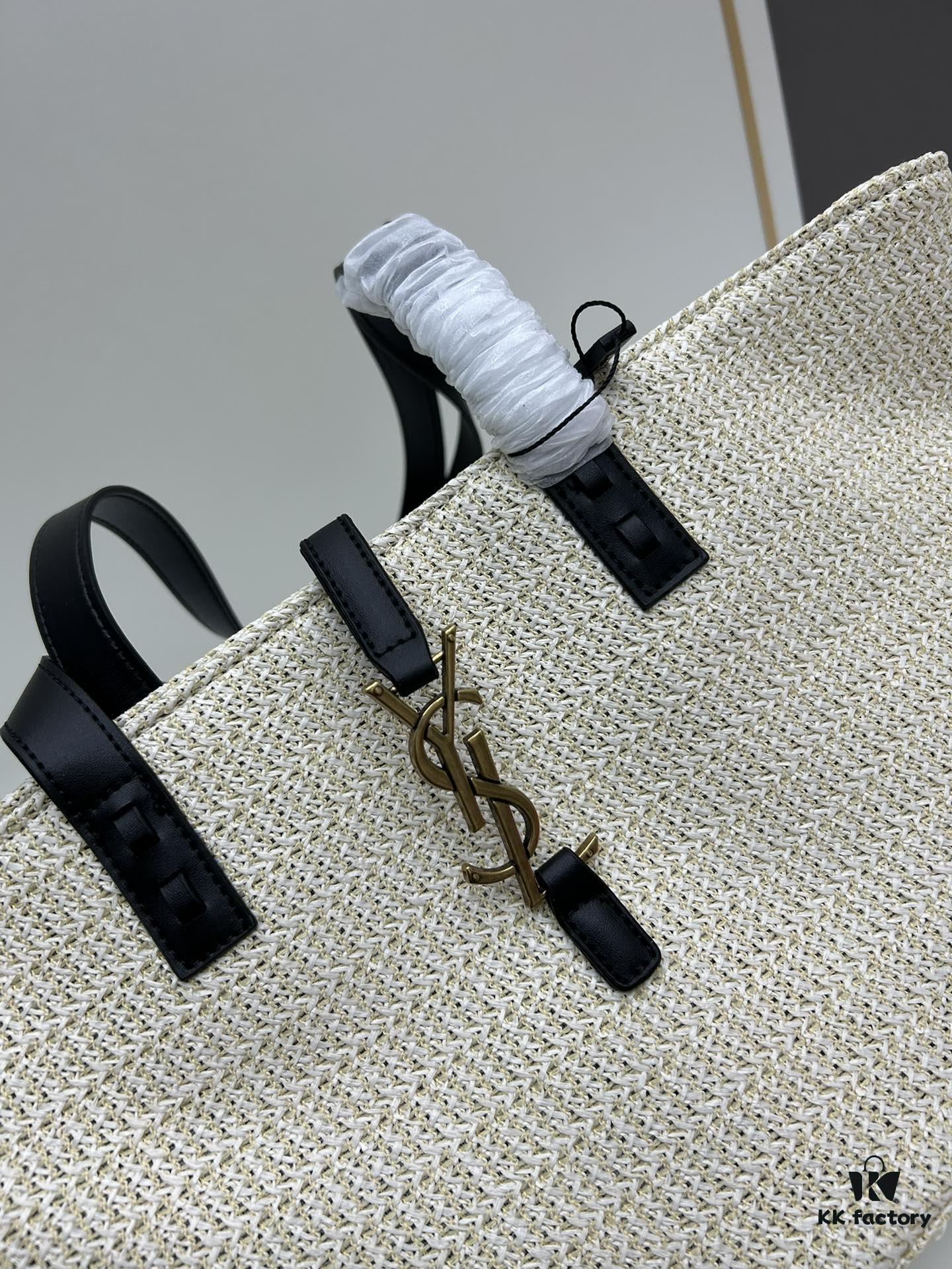 New Arrival YSL Saint Laurent Rattan Tote Shopping Bag