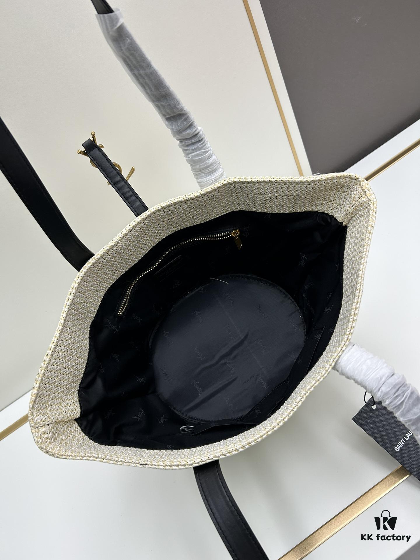 New Arrival YSL Saint Laurent Rattan Tote Shopping Bag