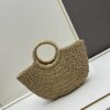 New Medium Size YSL Straw Woven Bag with Zipper - Perfect for Summer Beach Style