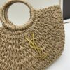 New Medium Size YSL Straw Woven Bag with Zipper - Perfect for Summer Beach Style
