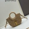 New Small YSL Woven Straw Bag with Zipper - Beach Tote with Leather Strap