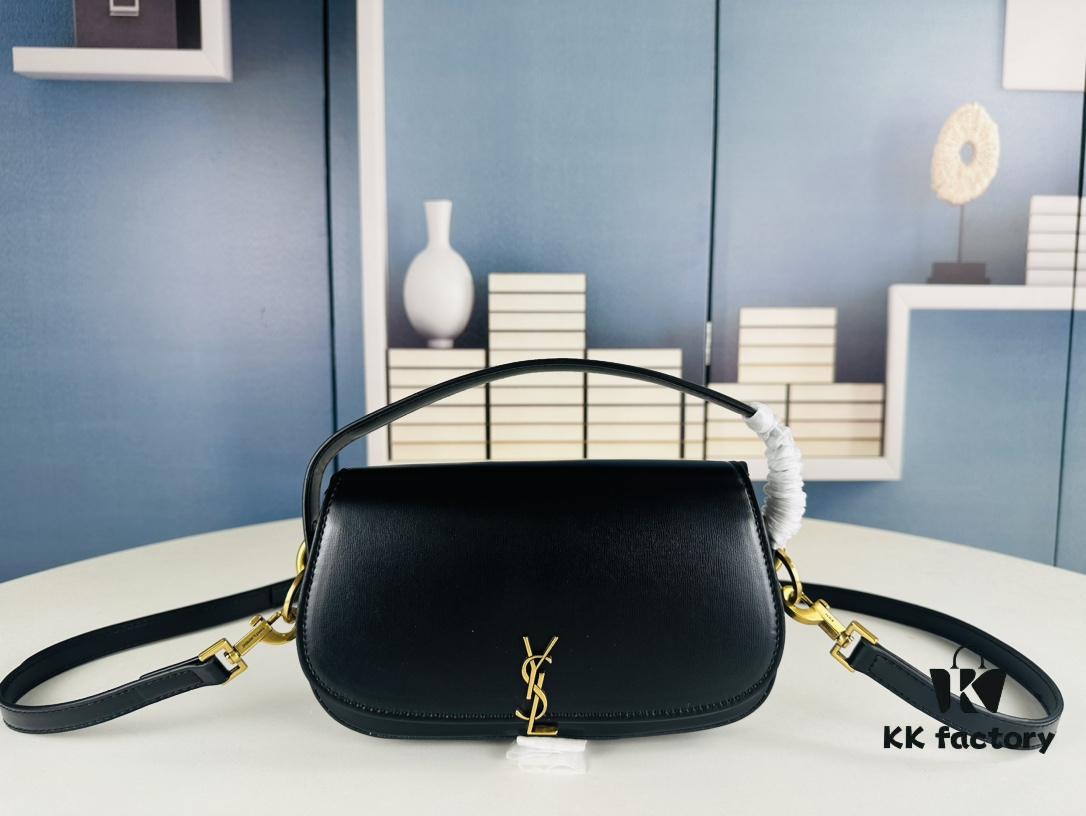New Arrival with Box 💰 Cool and Stylish! YSL 2024 Voltair Box Leather Crossbody Bag