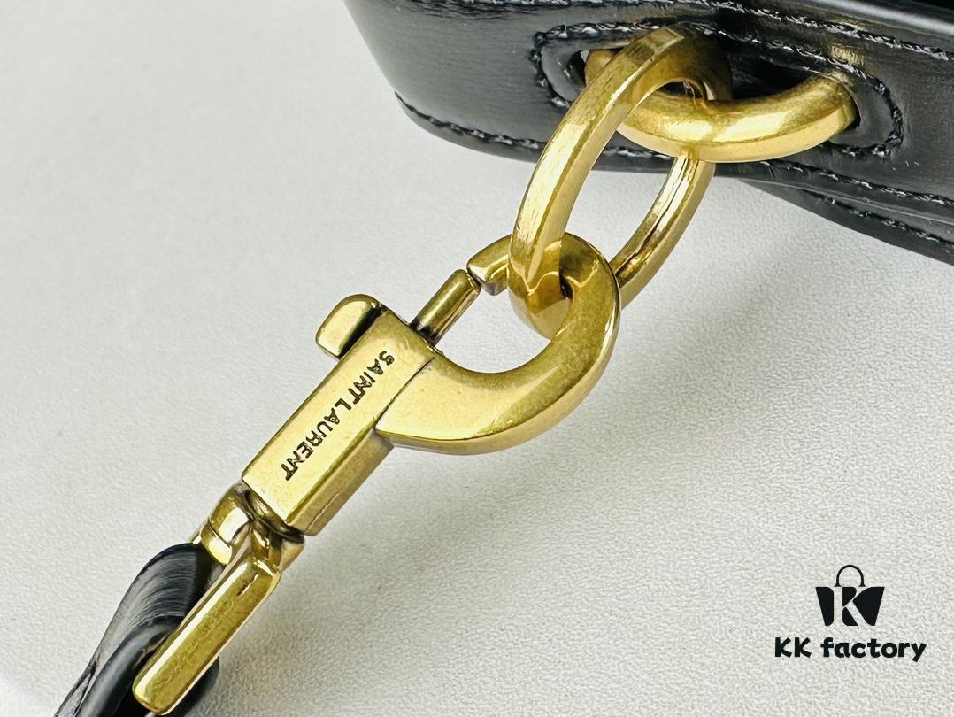 New Arrival with Box 💰 Cool and Stylish! YSL 2024 Voltair Box Leather Crossbody Bag