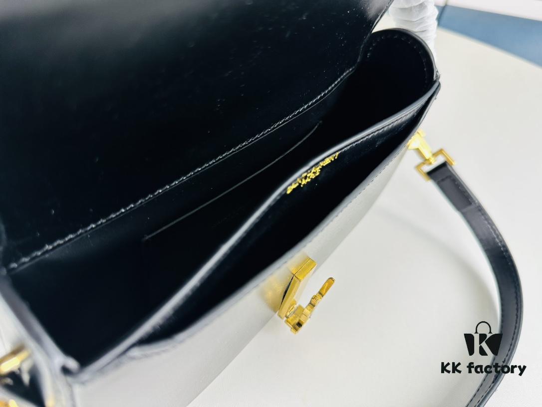 New Arrival with Box 💰 Cool and Stylish! YSL 2024 Voltair Box Leather Crossbody Bag