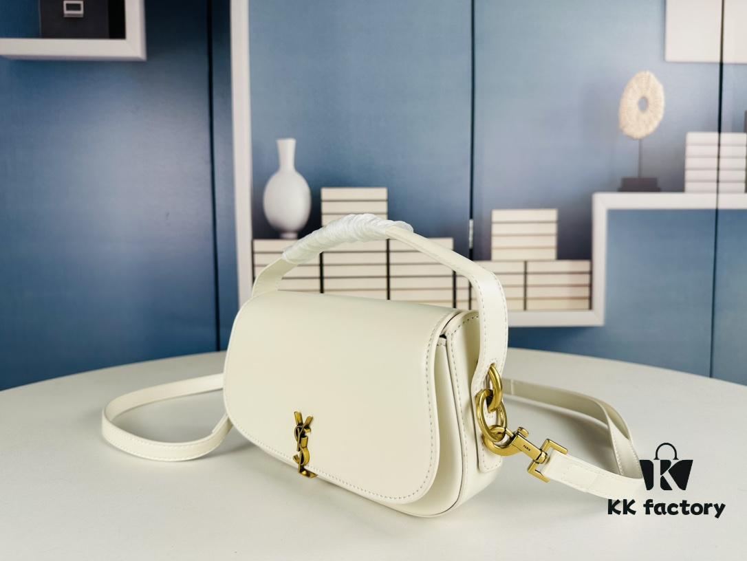 New Arrival with Box 💰 Cool and Chic! YSL 2024 Voltair Box Leather Crossbody Bag