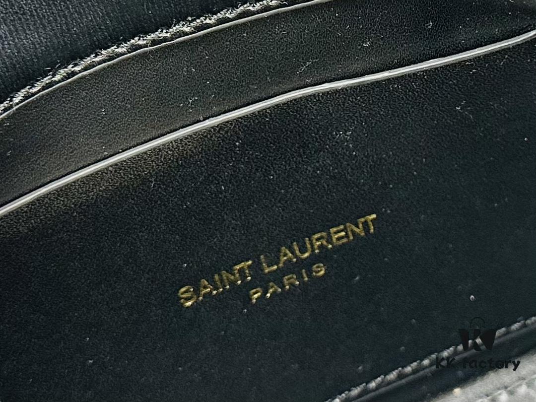 New Arrival with Box 💰 Cool and Stylish! YSL 2024 Voltair Box Leather Crossbody Bag