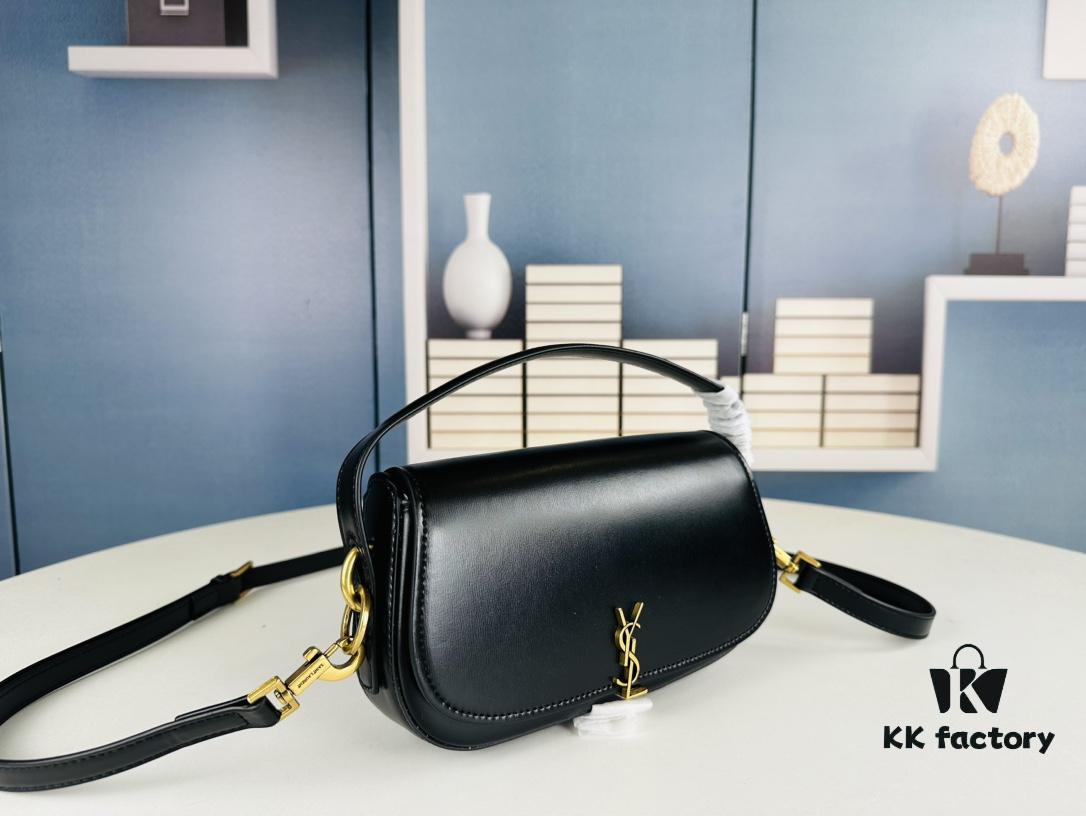 New Arrival with Box 💰 Cool and Stylish! YSL 2024 Voltair Box Leather Crossbody Bag