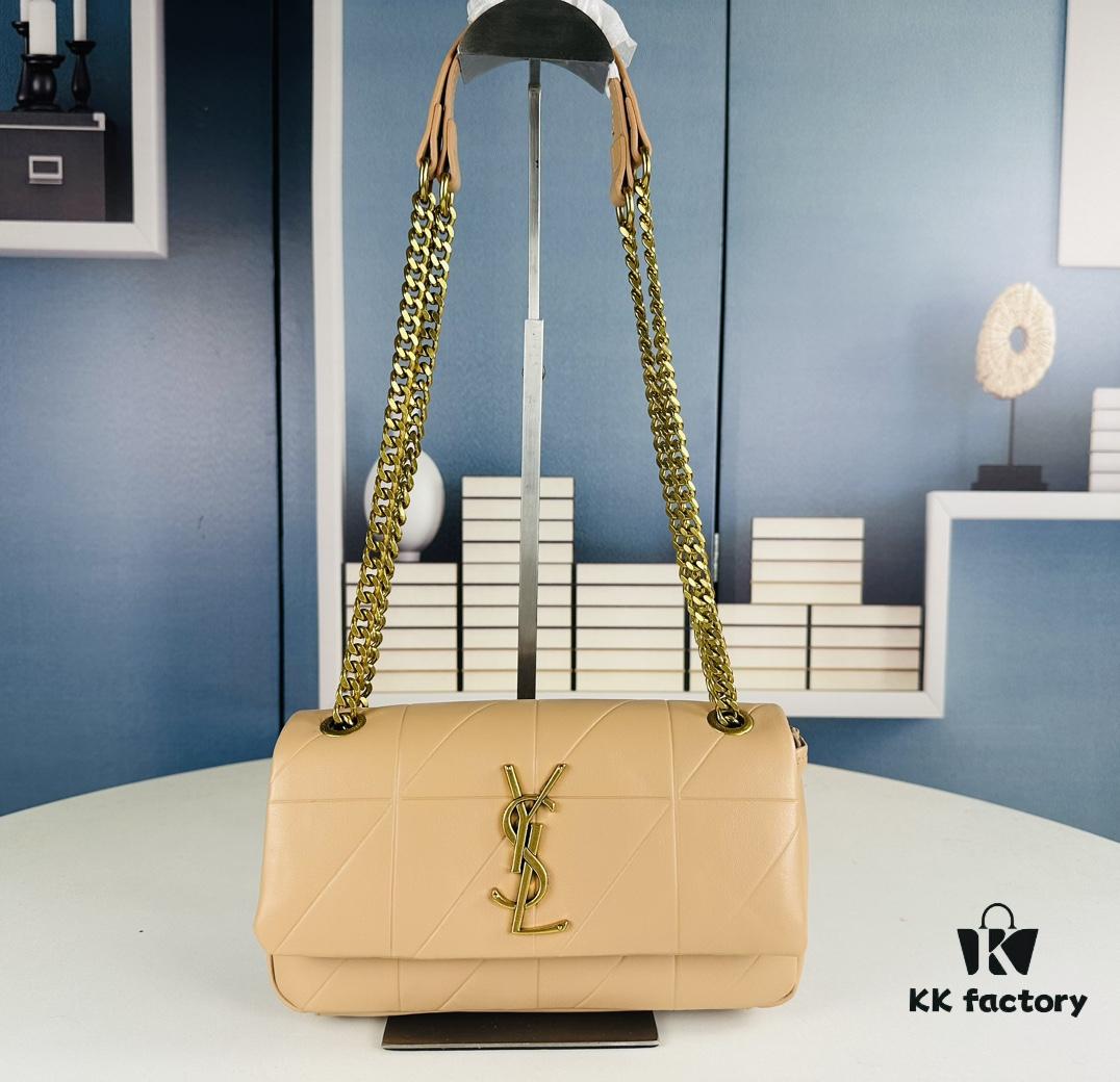 New Arrival YSL Saint Laurent JAMIE Medium 25cm Suede and Lambskin Crossbody Bag