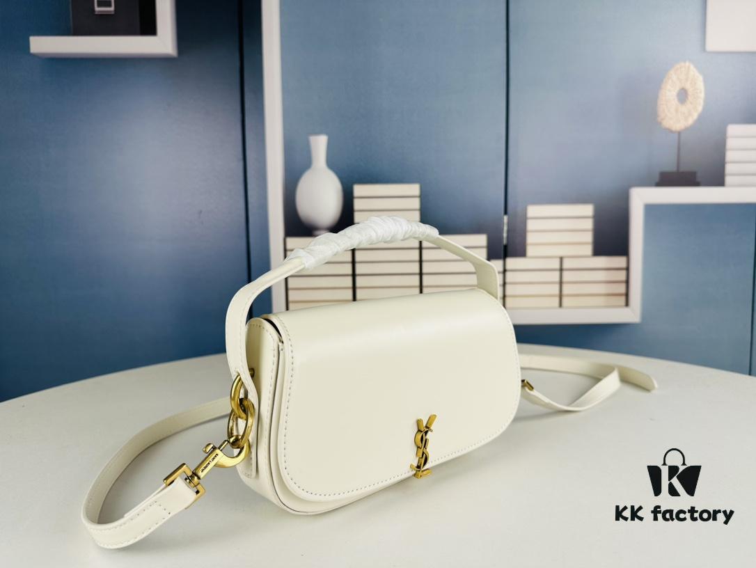 New Arrival with Box 💰 Cool and Chic! YSL 2024 Voltair Box Leather Crossbody Bag