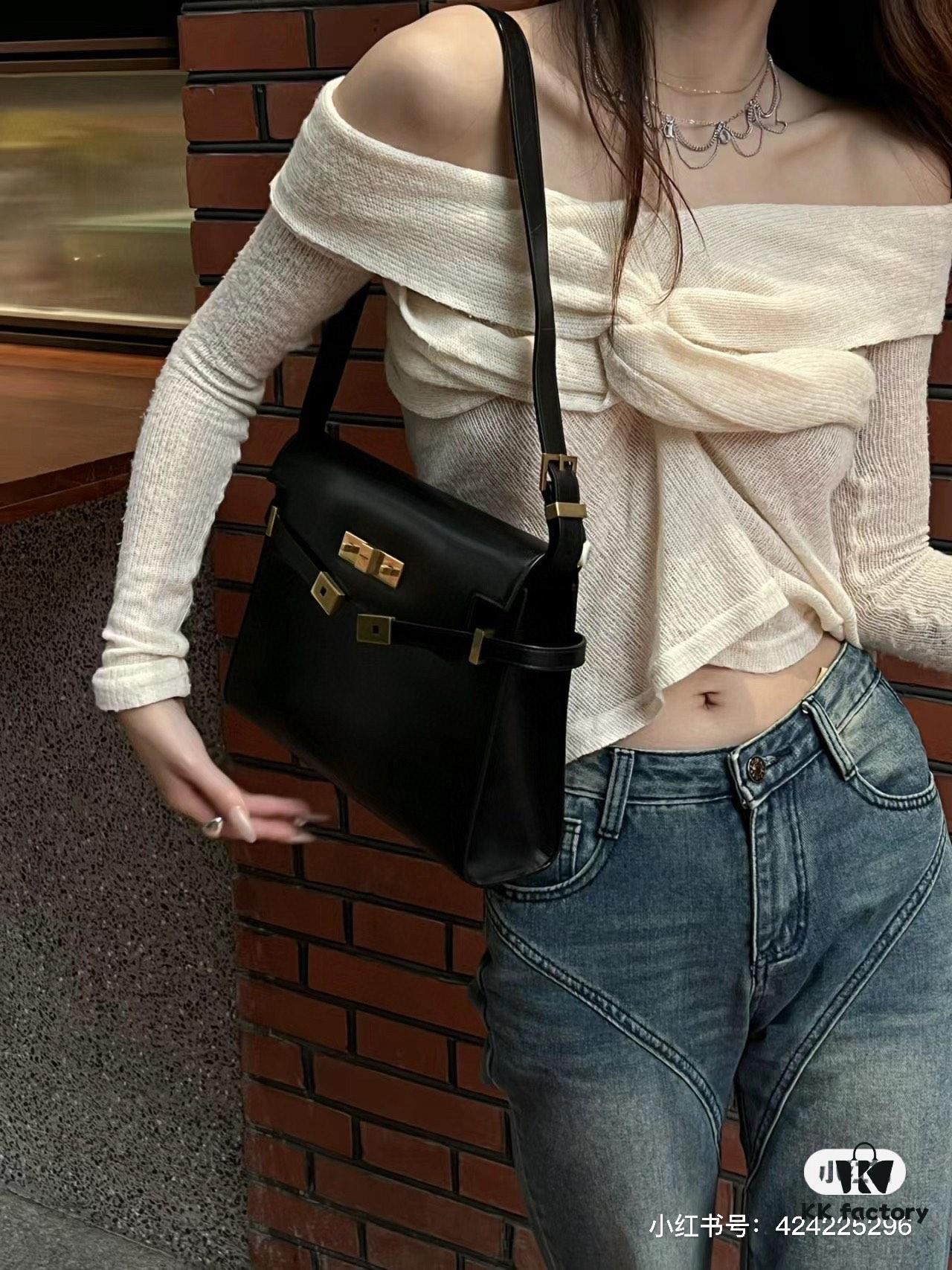 New Arrival with Box 270 Batch 💰 Saint Laurent YSL Manhattan Medium Bag ||| The Ultimate Commuter Icon, Radiating Confidence