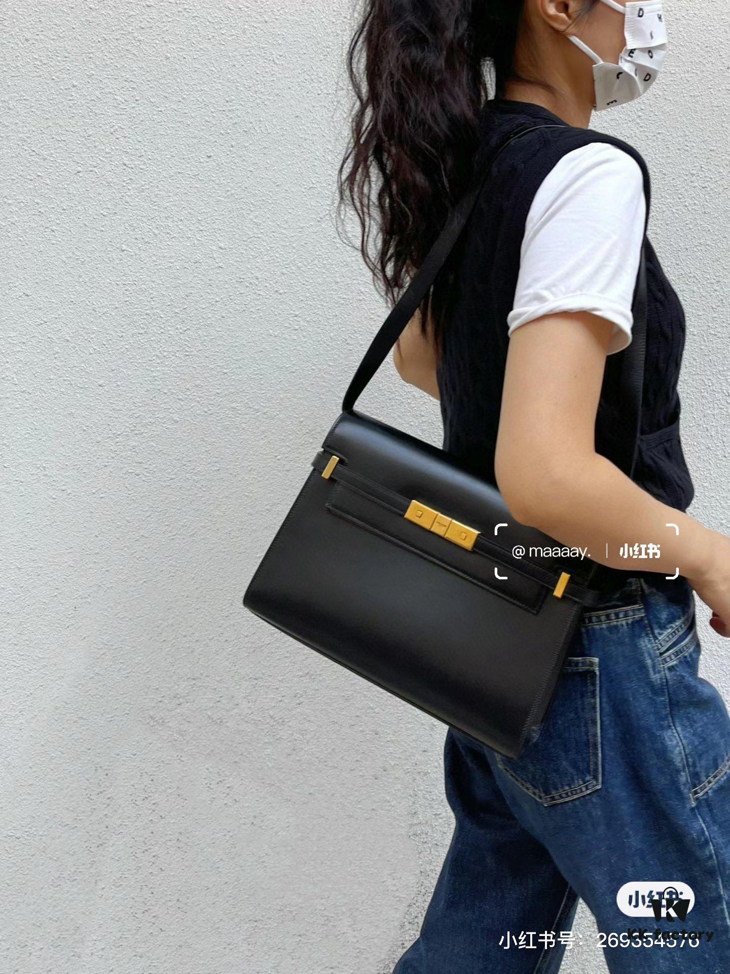 New Arrival with Box 270 Batch 💰 Saint Laurent YSL Manhattan Medium Bag ||| The Ultimate Commuter Icon, Radiating Confidence