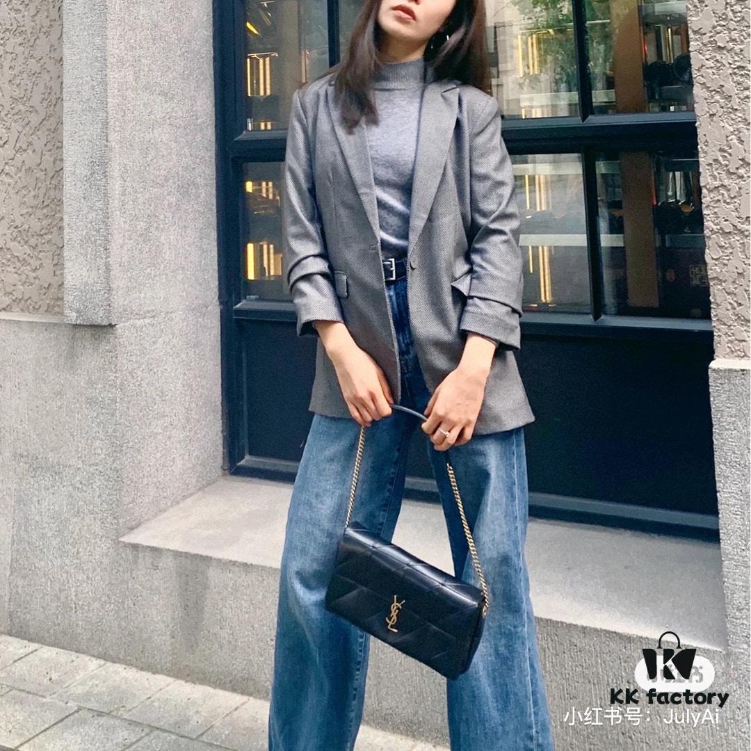 New Arrival YSL Saint Laurent JAMIE Medium 25cm Suede and Leather Shoulder Bag