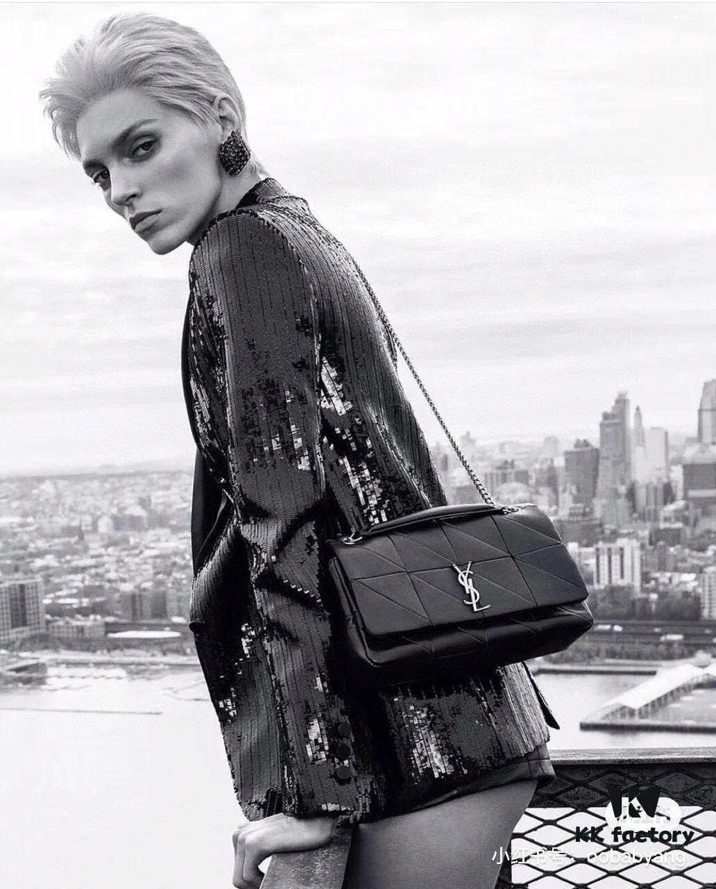 New Arrival YSL Saint Laurent JAMIE Medium 25cm Suede and Leather Shoulder Bag