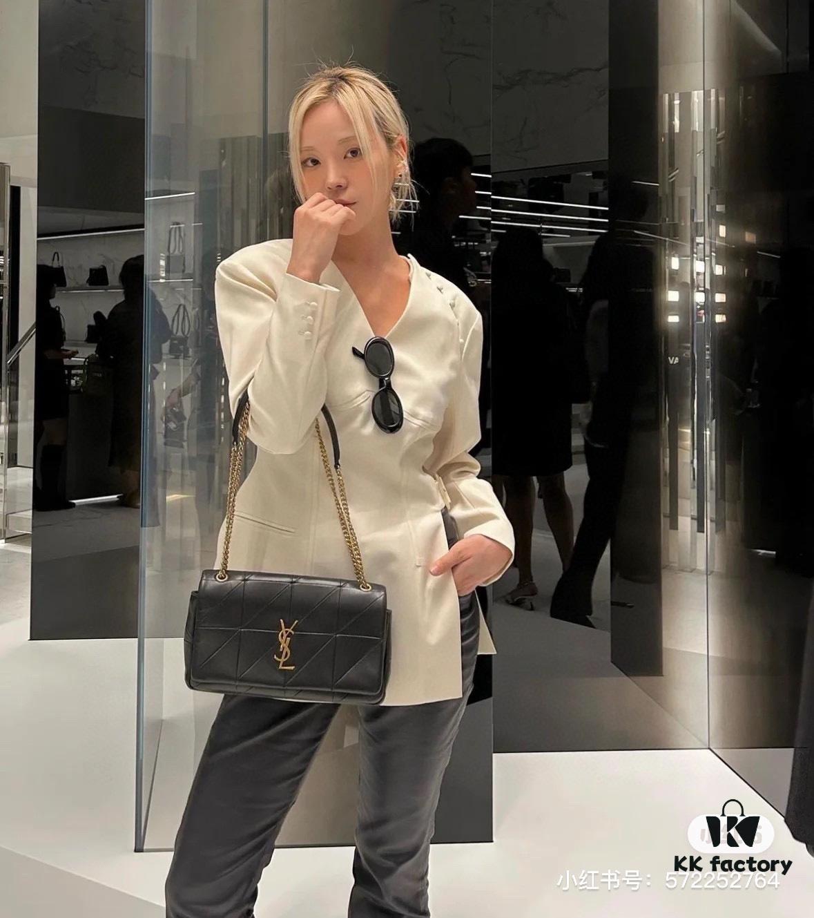 New Arrival YSL Saint Laurent JAMIE Medium 25cm Suede and Leather Shoulder Bag