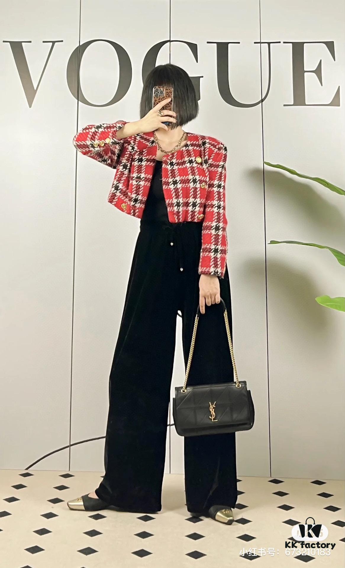 New Arrival YSL Saint Laurent JAMIE Medium 25cm Suede and Leather Shoulder Bag