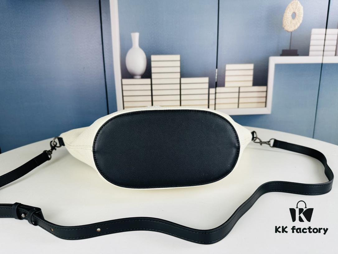 YSL Saint Laurent Woven Shopping Tote Basket Bag