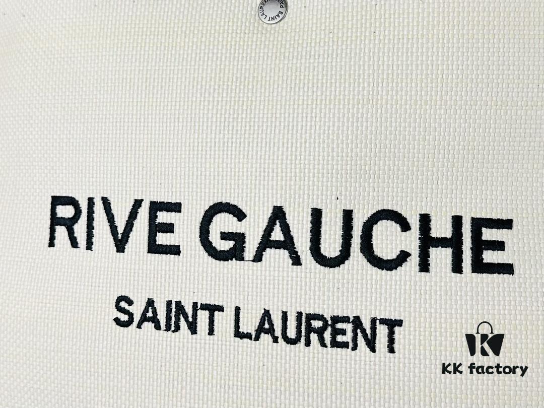 YSL / Saint Laurent Woven Shopping Tote Basket Bag