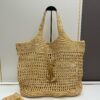 New Large YSL Icare Raffia Bag with Mini Compartment
