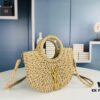 New Small YSL Woven Straw Bag with Zipper - Perfect for Summer Beach Style