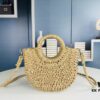 New Small YSL Woven Straw Bag with Zipper - Perfect for Summer Beach Style