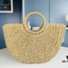 New Large YSL Raffia Woven Tote Bag with Zipper