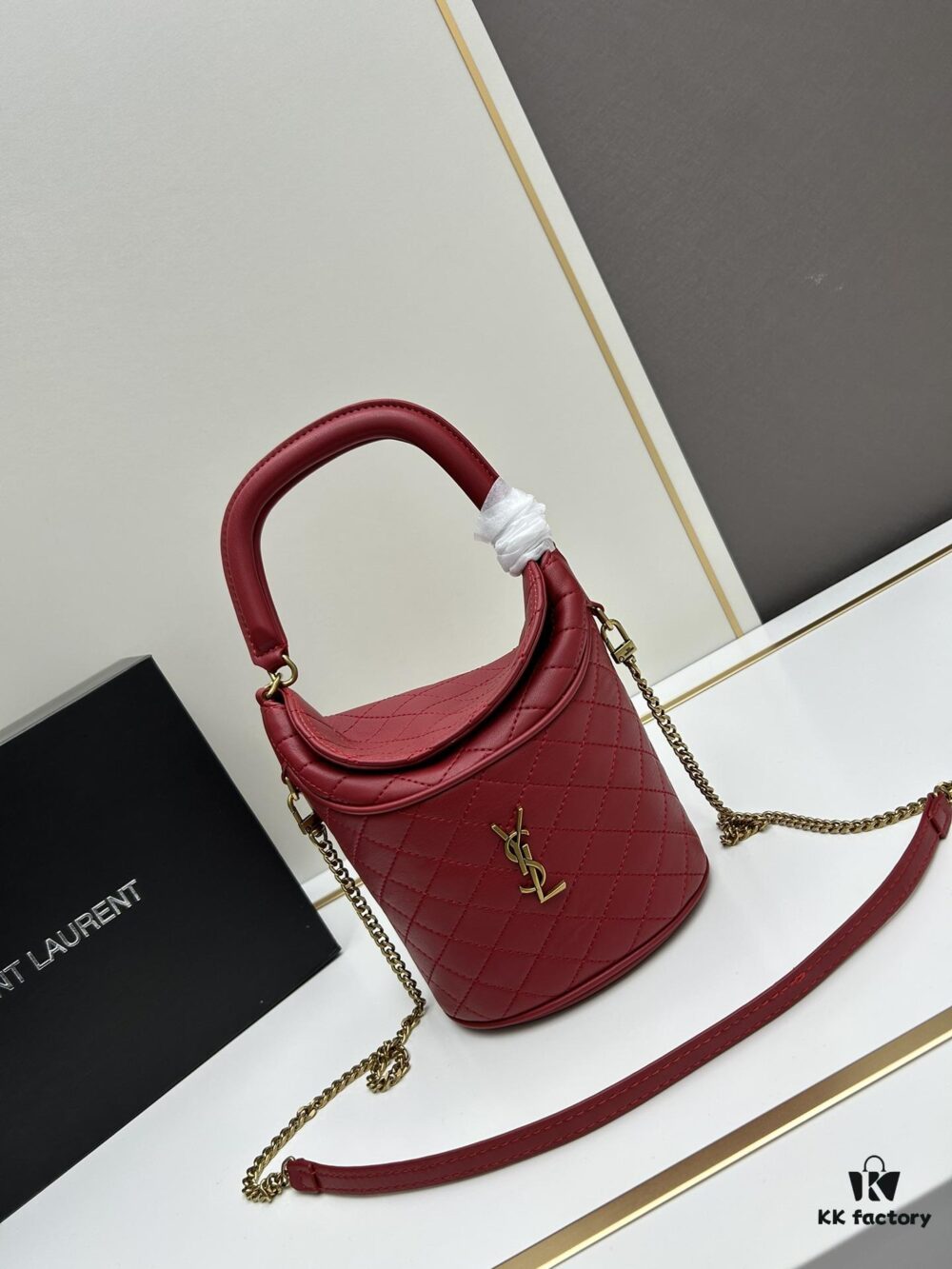 New YSL GABY Mini Bucket Bag in Lambskin with Box - Adorable Design, Loved by All