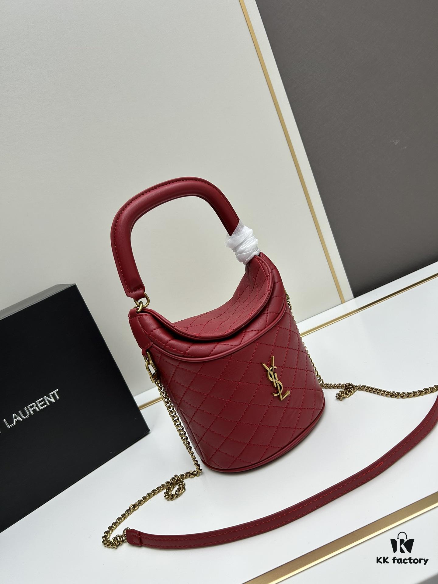 New YSL GABY Mini Bucket Bag in Lambskin with Box - Adorable Design, Loved by All