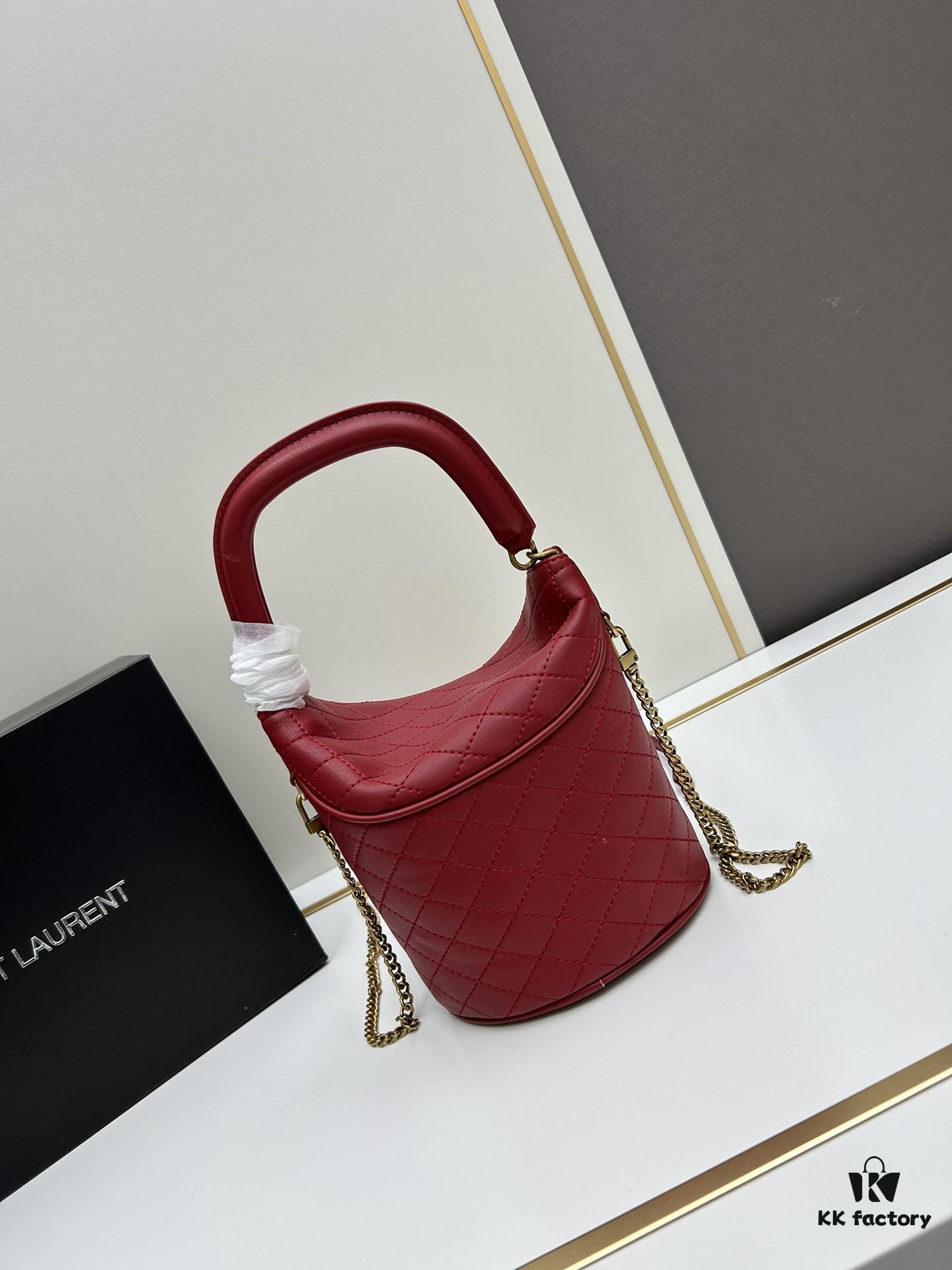 New YSL GABY Mini Bucket Bag in Lambskin with Box - Adorable Design, Loved by All