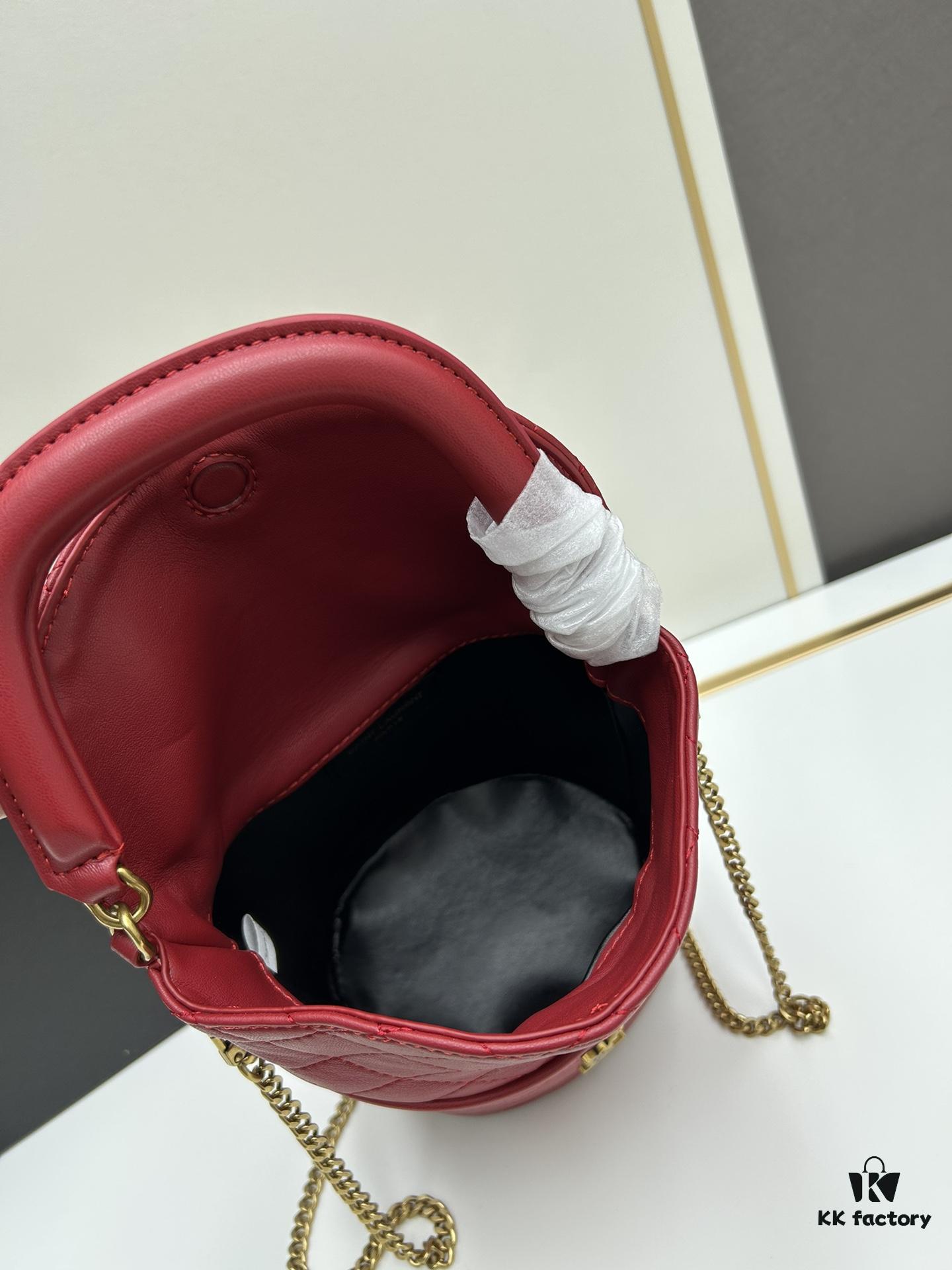 New YSL GABY Mini Bucket Bag in Lambskin with Box - Adorable Design, Loved by All