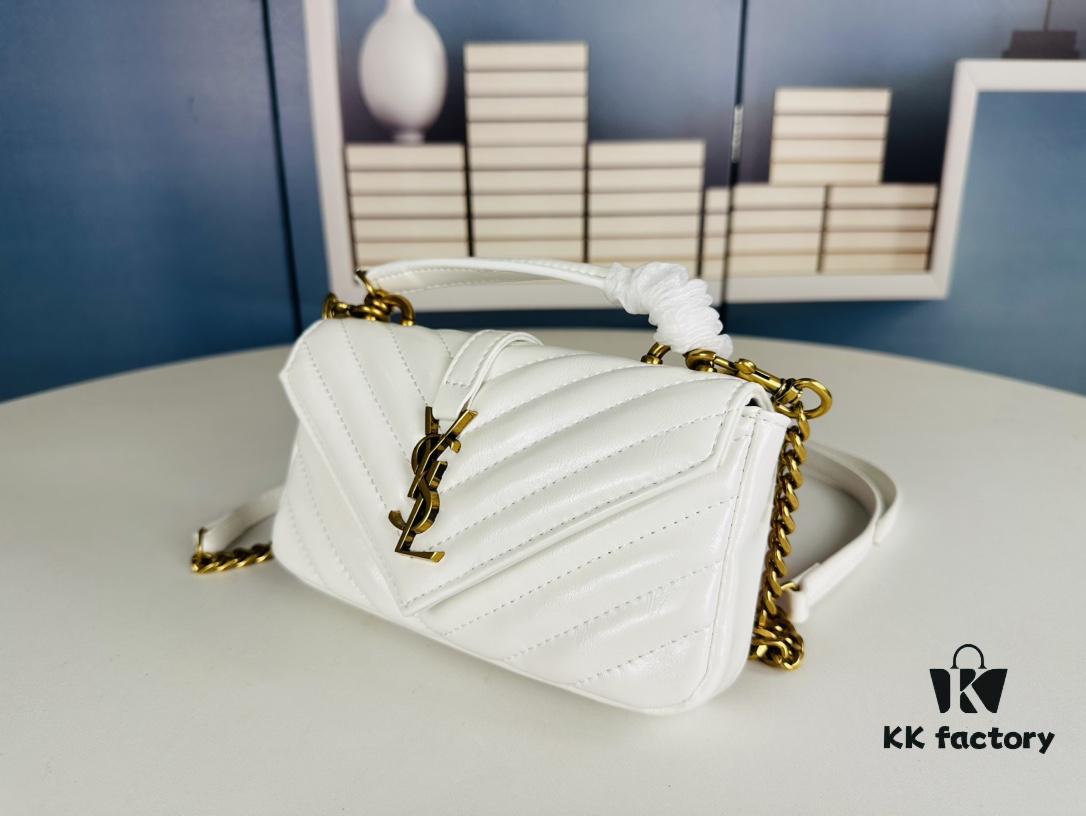 YSL Saint Laurent Mini College Messenger Bag in Waxed Calfskin - Style No. 6126