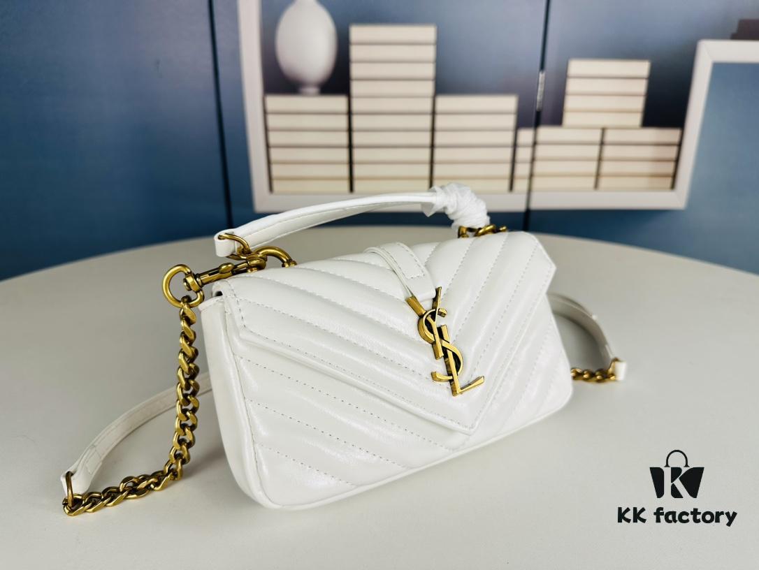 YSL Saint Laurent Mini College Messenger Bag in Waxed Calfskin - Style No. 6126