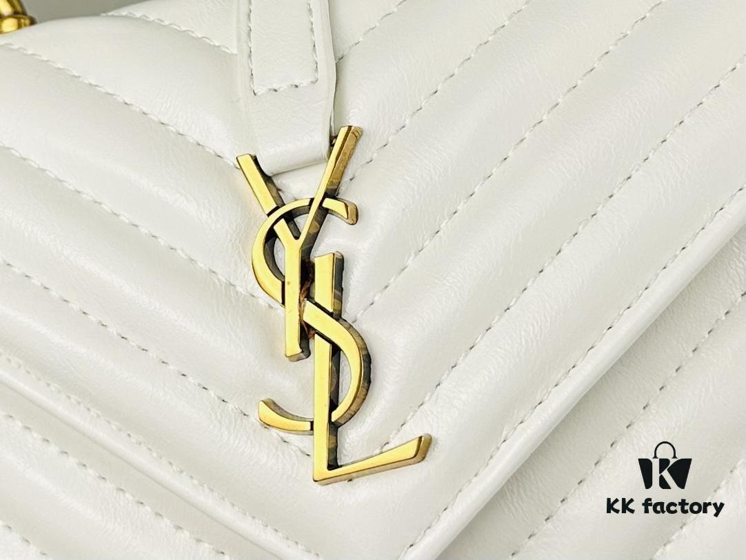 YSL Saint Laurent Mini College Messenger Bag in Waxed Calfskin - Style No. 6126