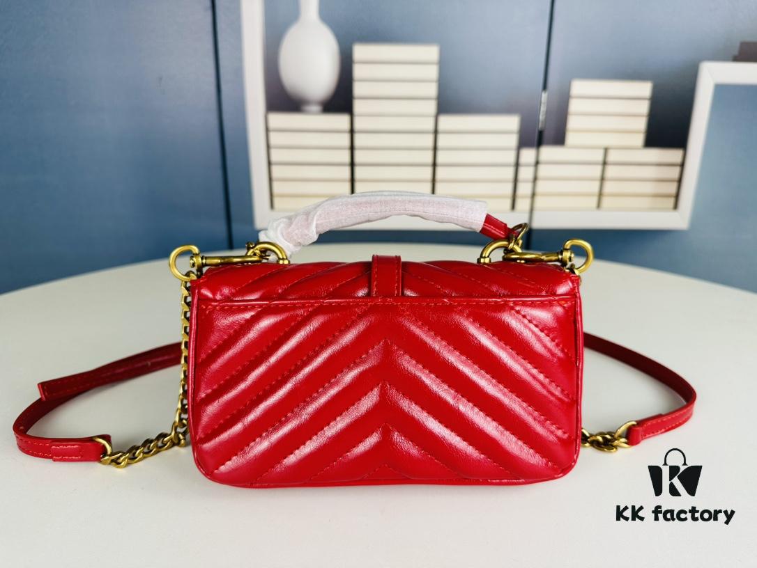 New Arrival YSL Mini College Messenger Bag in Waxed Calfskin - Style No. 6126